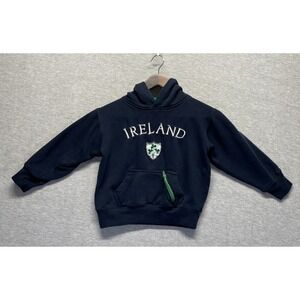 Dolmen Clothing Hoodie Unisex Kids 5-6 Blue Embroidered Ireland Shamrock Logo